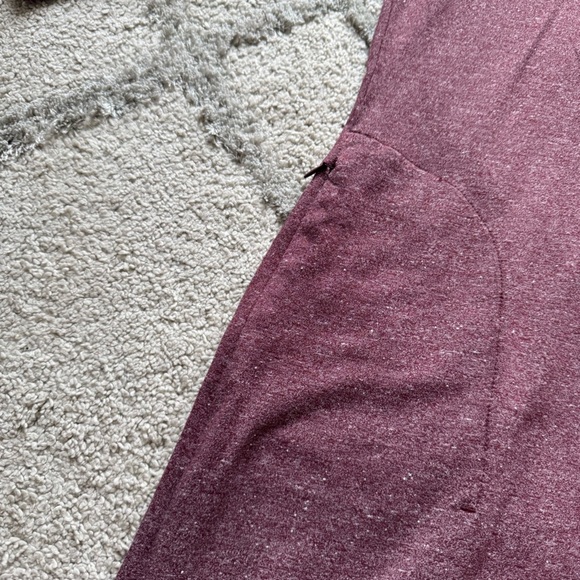 Toad & Co Fuera midi Dress speckled burgundy 3/4 sleeve pocket large - Picture 4 of 10